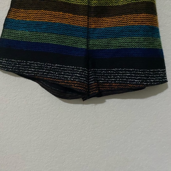 N/Nicholas Textured Horizontal Multicolor Striped Knit Belted Retro Shorts Sz 4 - Picture 8 of 13